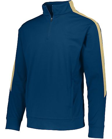 Augusta Sportswear 4387 Youth Medalist 2.0 Pullove in Navy/ vegas gold front view