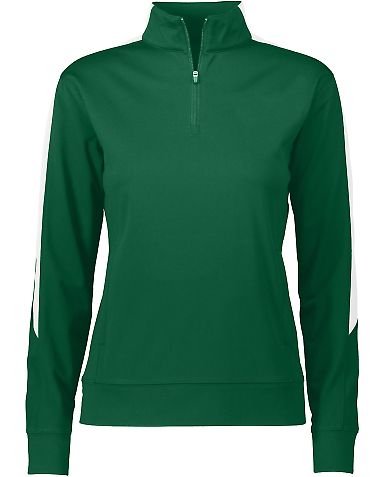 Augusta Sportswear 4388 Women's Medalist 2.0 Pullo in Dark green/ white front view