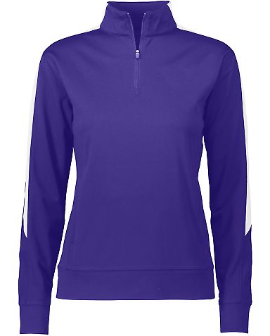 Augusta Sportswear 4388 Women's Medalist 2.0 Pullo in Purple/ white front view