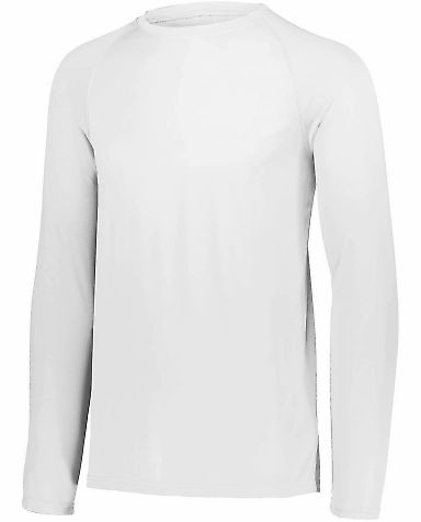 Augusta Sportswear 2795 Adult Attain Wicking Long- in White front view