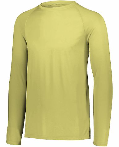 Augusta Sportswear 2796 Youth Attain Wicking Long  in Vegas gold front view