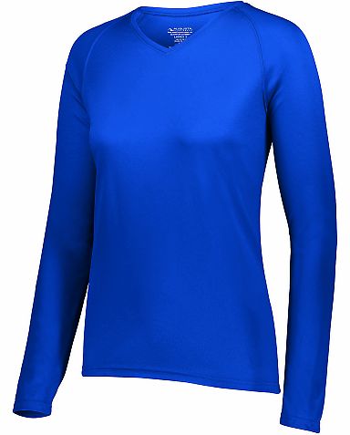 Augusta Sportswear 2797 Women's Attain Wicking Lon in Royal front view