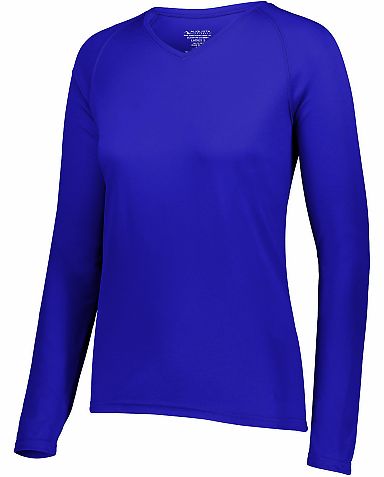 Augusta Sportswear 2797 Women's Attain Wicking Lon in Purple front view
