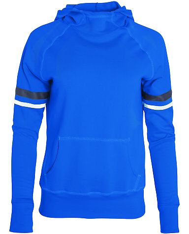 Augusta Sportswear 5441 Girls Spry Hoodie in Royal/ white/ graphite front view