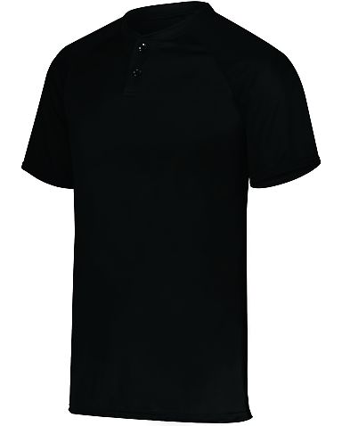 Augusta Sportswear 1566 Youth Attain Two-Button Je in Black front view