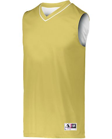 Augusta Sportswear 152 Reversible Two Color Jersey in Vegas gold/ white front view