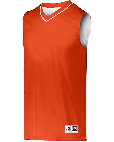 Augusta Sportswear 153 Youth Reversible Two Color  in Orange/ white front view