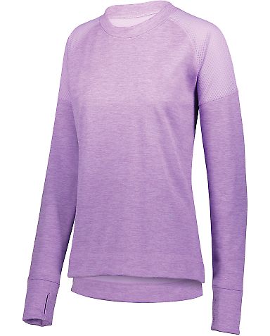 Augusta Sportswear 5575 Women's Tonal Heather Pull in Light lavender front view