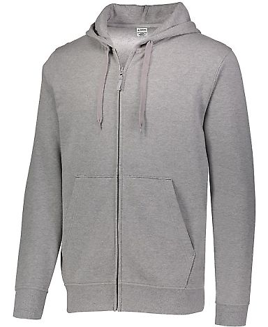 Augusta Sportswear 5418 60/40 Fleece Full-Zip Hood in Charcoal heather front view