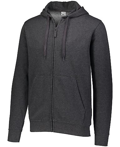 Augusta Sportswear 5418 60/40 Fleece Full-Zip Hood in Carbon heather front view