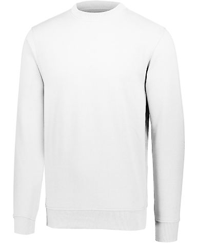 Augusta Sportswear 5416 60/40 Fleece Crewneck Swea in White front view