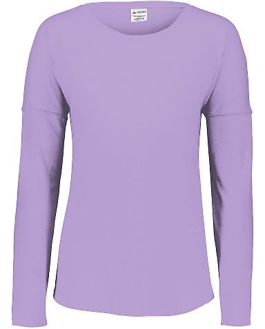 Augusta Sportswear 3077 Women's Lux Triblend Long  in Light lavender heather front view