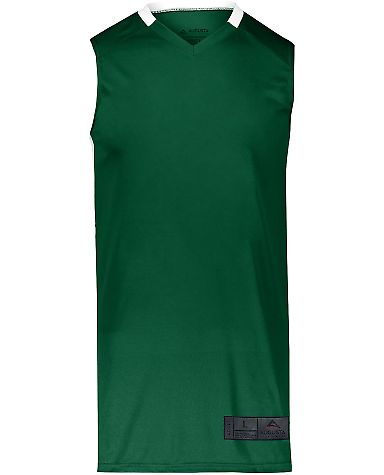 Augusta Sportswear 1731 Youth Step-Back Basketball in Dark green/ white front view