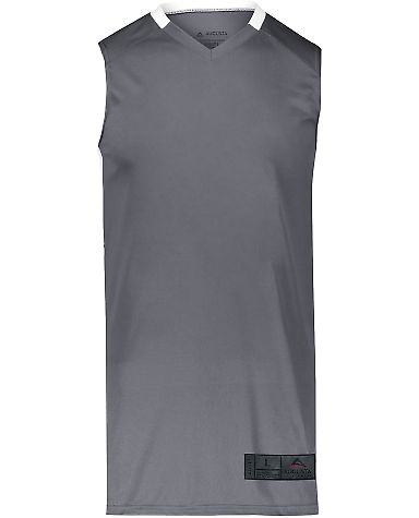 Augusta Sportswear 1732 Women's Step-Back Basketba in Graphite/ white front view
