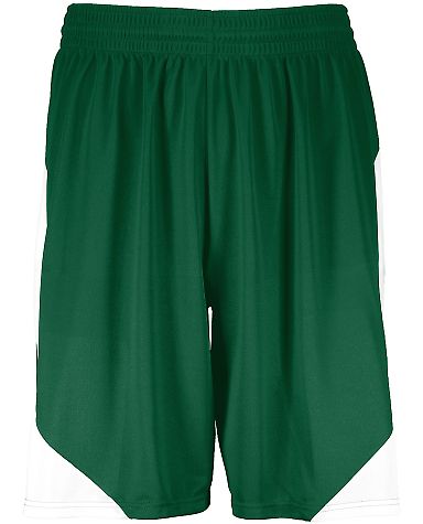 Augusta Sportswear 1734 Youth Step-Back Basketball in Dark green/ white front view