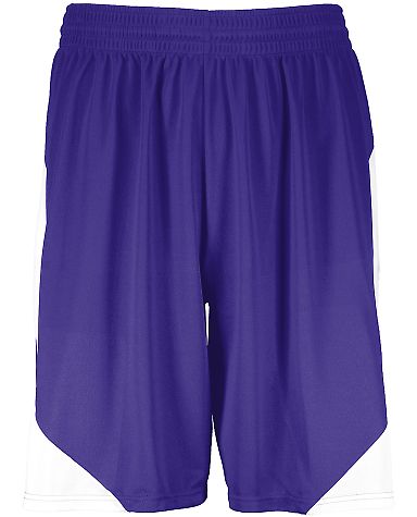 Augusta Sportswear 1734 Youth Step-Back Basketball in Purple/ white front view