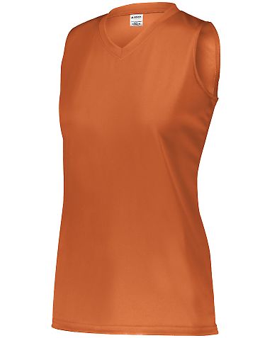 Augusta Sportswear 4794 Women's Sleeveless Wicking in Orange front view