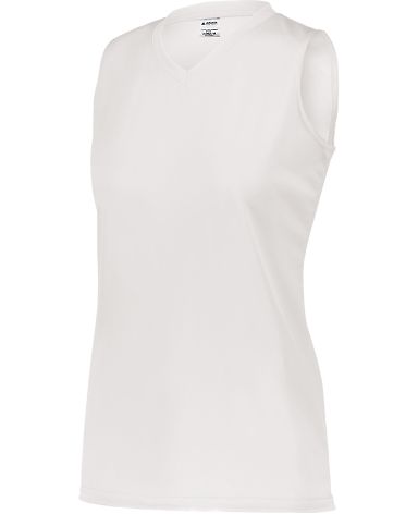 Augusta Sportswear 4794 Women's Sleeveless Wicking in White front view