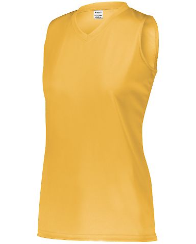 Augusta Sportswear 4795 Girls' Sleeveless Wicking  in Gold front view