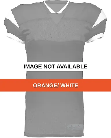 Augusta Sportswear 9582 Slant Football Jersey Orange/ White front view