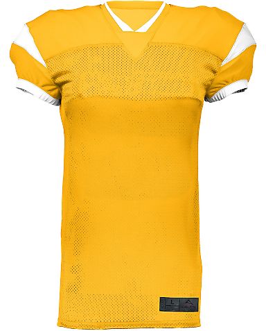 Augusta Sportswear 9582 Slant Football Jersey in Gold/ white front view