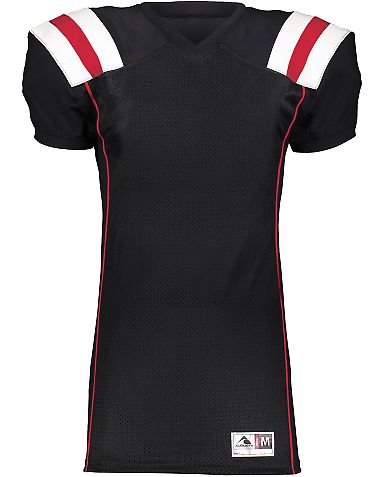 Augusta Sportswear 9580 T-Form Football Jersey in Black/ red/ white front view