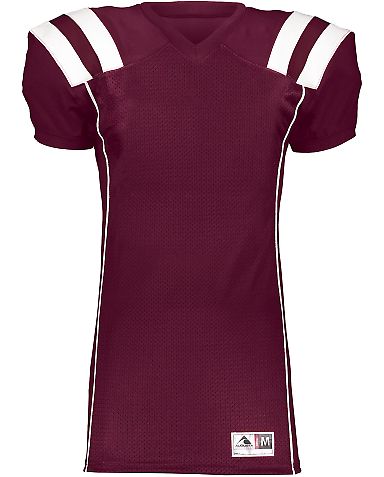 Augusta Sportswear 9580 T-Form Football Jersey in Maroon/ white front view