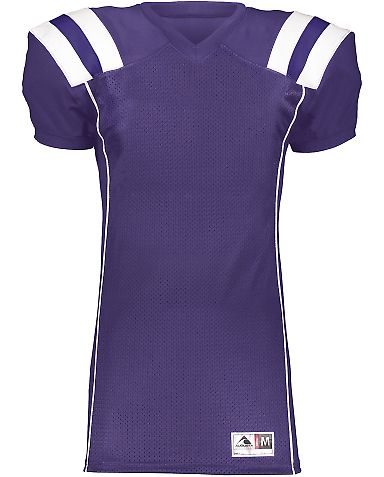 Augusta Sportswear 9580 T-Form Football Jersey in Purple/ white front view