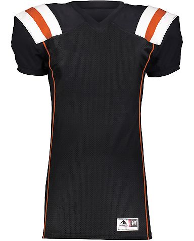 Augusta Sportswear 9581 Youth T-Form Football Jers in Black/ orange/ white front view