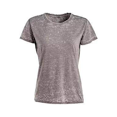 J America 8116 Women’s Zen Jersey Short Sleeve T Cement front view