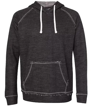 J America 8695 Shore French Terry Hooded Pullover Charcoal front view