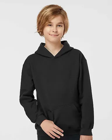 Tultex 320Y - Youth Pullover Hood in Black front view