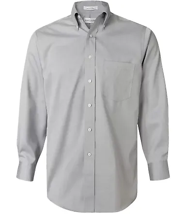 Van Heusen 13V0143 Non-Iron Pinpoint Oxford Shirt French Grey front view