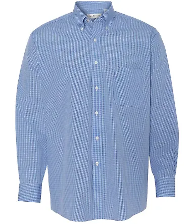 Van Heusen 13V0225 Gingham Check Shirt Periwinkle front view