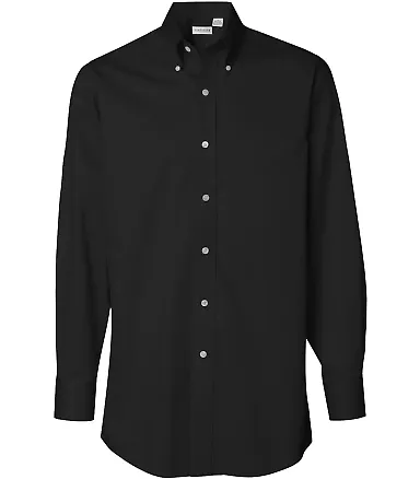 Van Heusen 13V0521 Long Sleeve Baby Twill Shirt Black front view