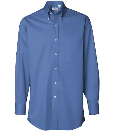 Van Heusen 13V0521 Long Sleeve Baby Twill Shirt Cobalt front view