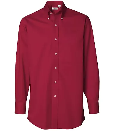 Van Heusen 13V0521 Long Sleeve Baby Twill Shirt Scarlet front view