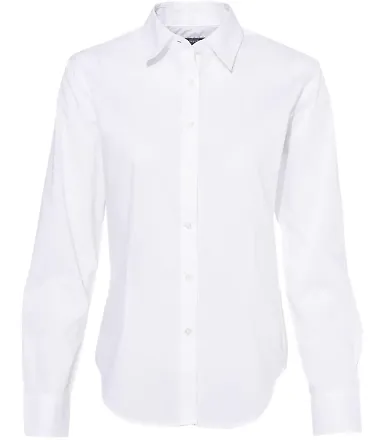 Van Heusen 13V5053 Women's Cotton/Poly Solid Point White front view