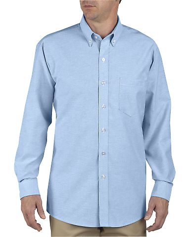 Dickies SS36T Unisex Tall Button-Down Long-Sleeve  LIGHT BLUE front view