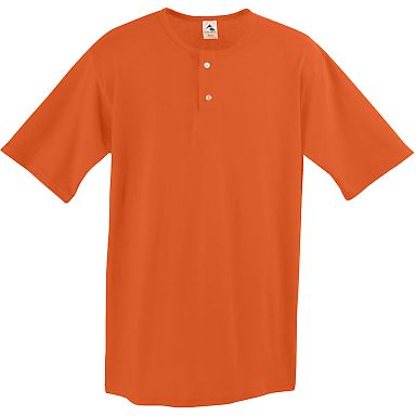 Augusta Sportswear 580 Two Button Baseball Jersey in Orange front view