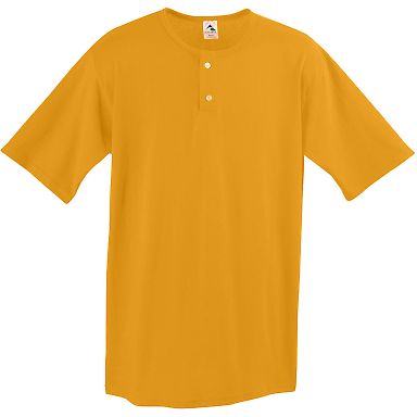 Augusta Sportswear 580 Two Button Baseball Jersey in Gold front view