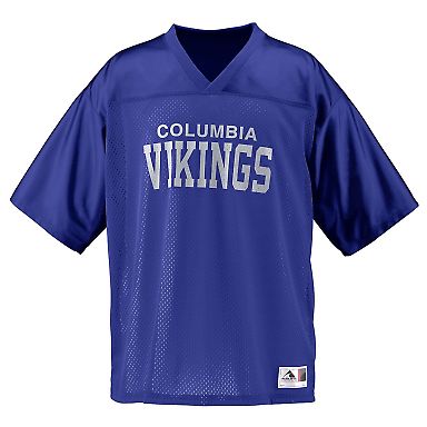 Augusta Sportswear 257 Stadium Replica Football Je in Purple front view