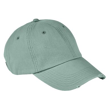Authentic Pigment AP1920 Distressed 6-Panel Cap in Cypress front view