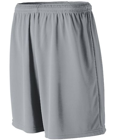 Augusta Sportswear 805 Wicking Mesh Short in Silver grey front view