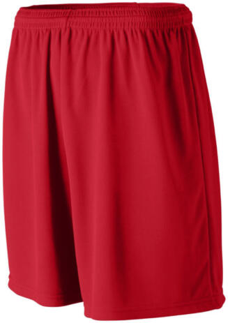 Augusta Sportswear 805 Wicking Mesh Short in Red front view