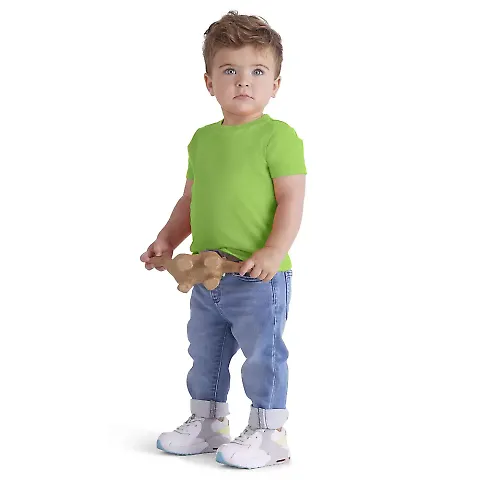 Delta Apparel 11000 Infant SS Tee in Lime front view