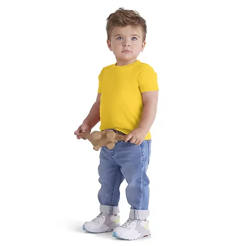 Delta Apparel 11000 Infant SS Tee in Sunflower front view