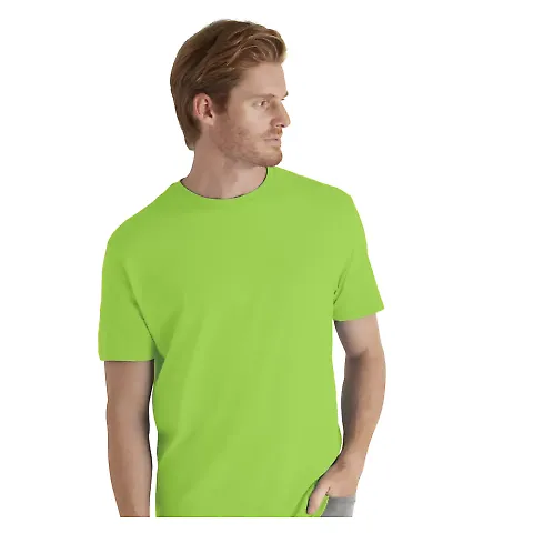 Delta Apparel 11600L   Adult S/S Tee in Lime front view