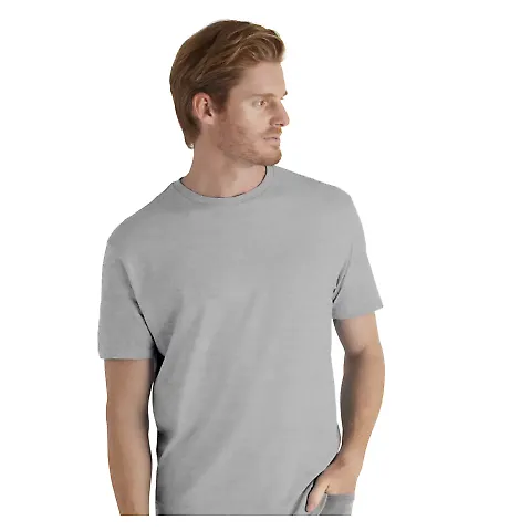 Delta Apparel 11600L   Adult S/S Tee in Athletic heather front view