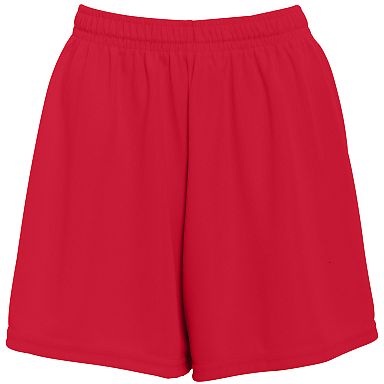 Augusta Sportswear 960 Ladies Wicking Mesh Short  in Red front view